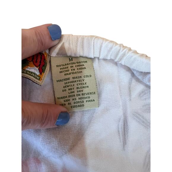 Caribbean Joe Women's Wide Leg Capri Pants Drawstring Floral Size Medium - Picture 3 of 8